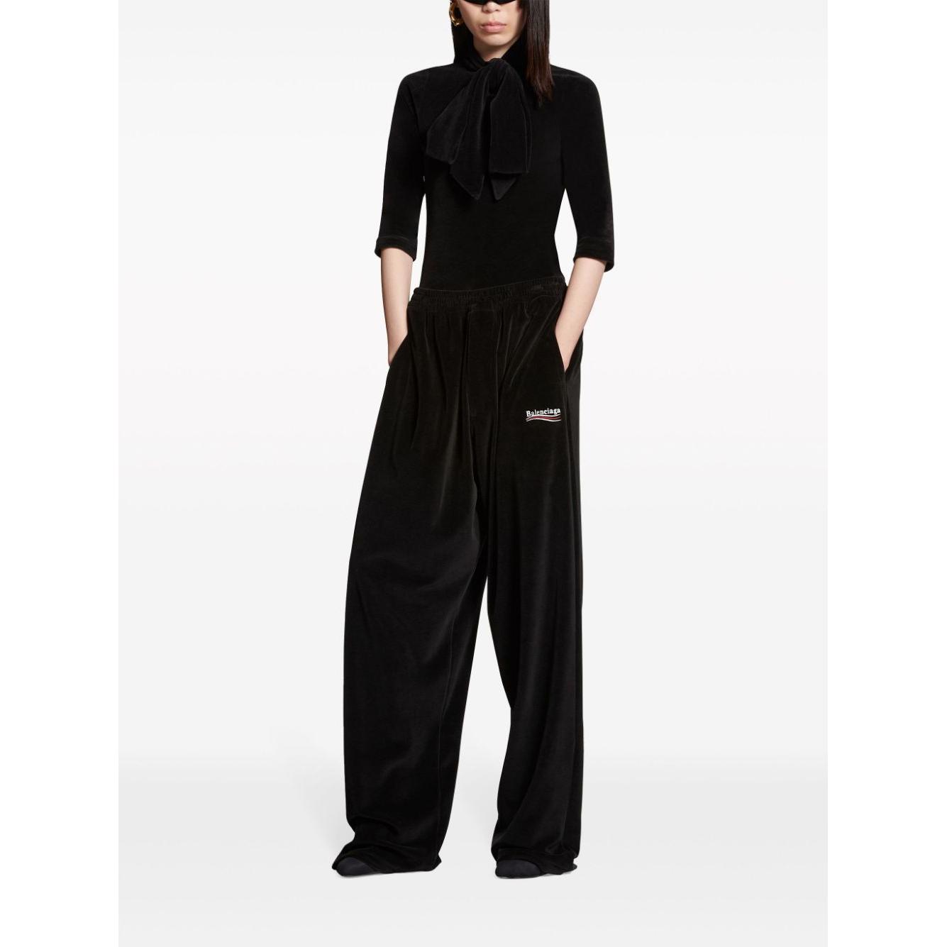 Balenciaga logo embroidered track pants Trousers Balenciaga White Smoke