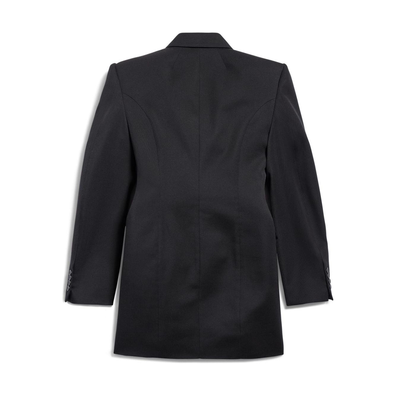 Balenciaga Hourglass Virgin Wool Double-breasted Blazer Jackets Balenciaga Dark Slate Gray