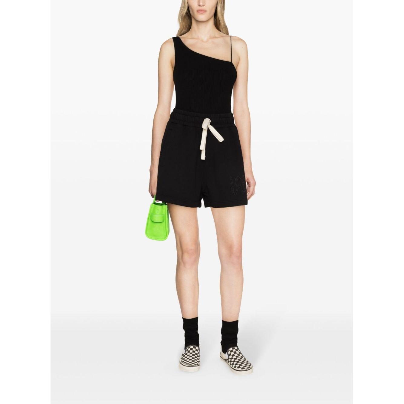 Palm Angels Shorts Black Short trousers Palm Angels White Smoke