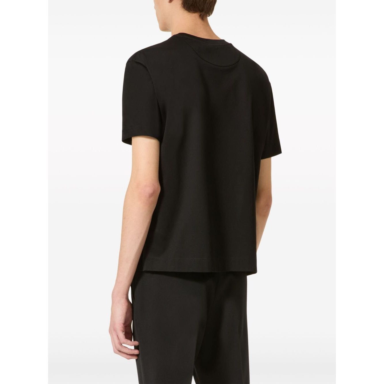 Valentino T-shirts and Polos Black Topwear Valentino White Smoke