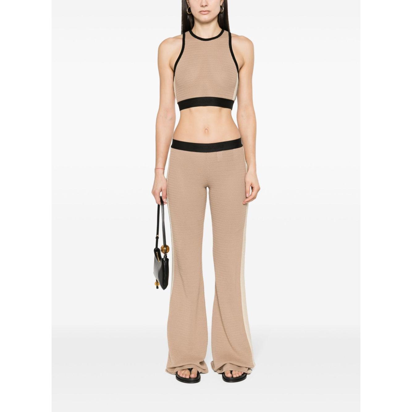 Palm Angels Trousers Beige Trousers Palm Angels Antique White