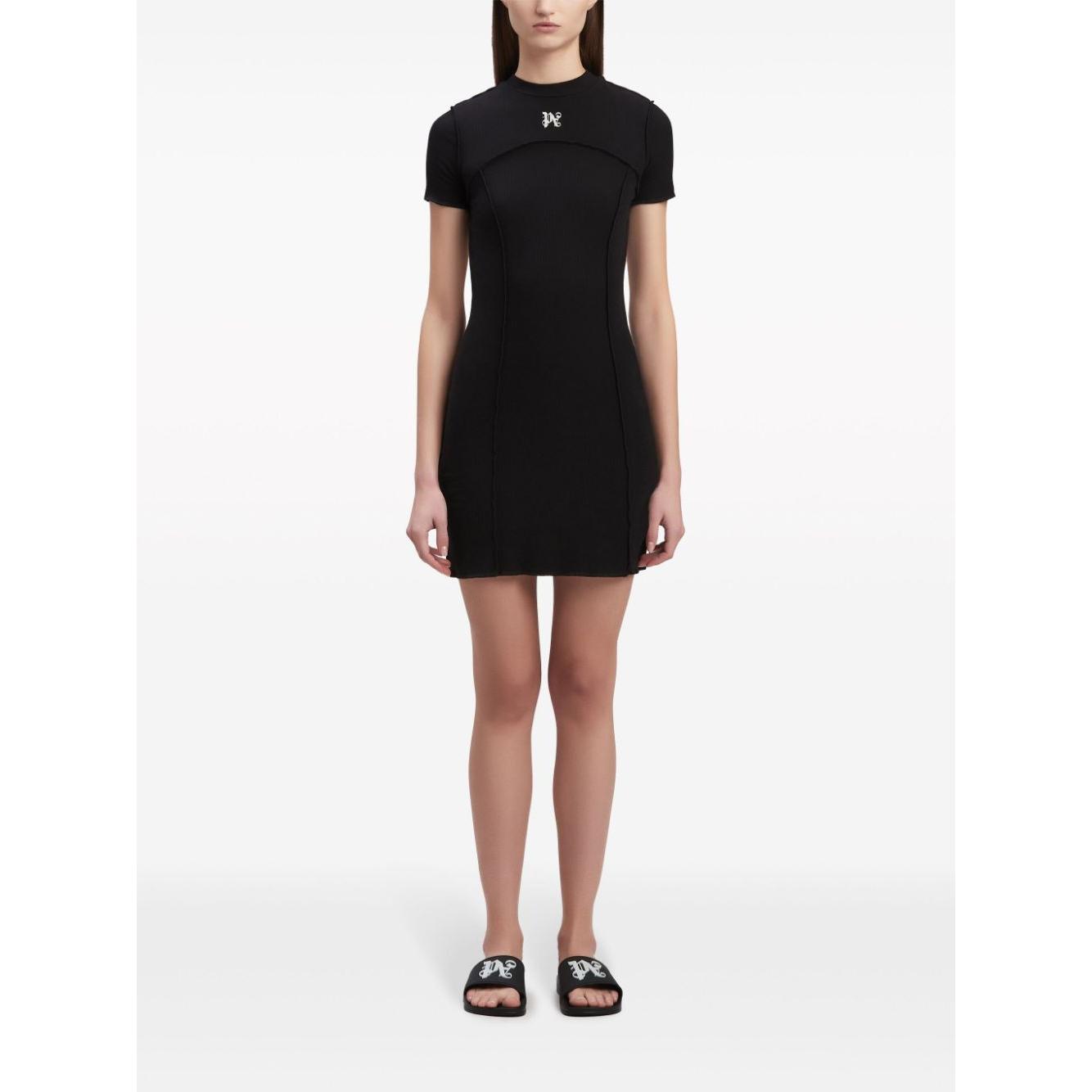 Palm Angels Dresses Black Dresses Palm Angels White Smoke