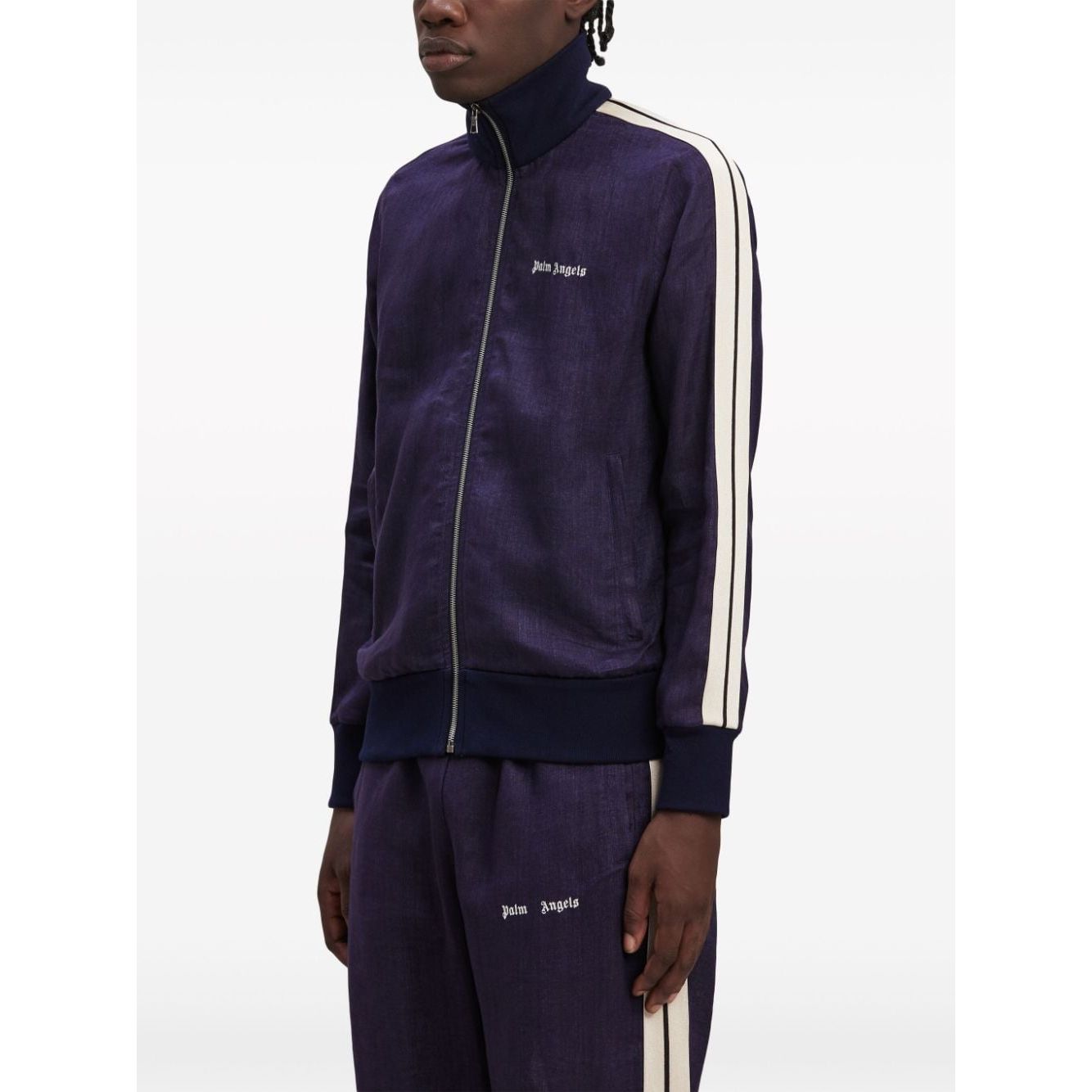 Palm Angels Sweaters Blue Topwear Palm Angels White Smoke