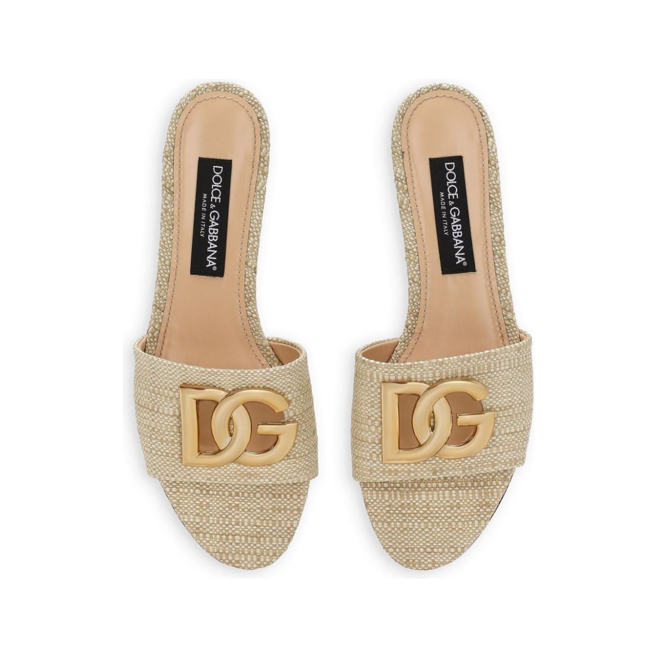 Dolce & Gabbana Raffia mules Sandals Dolce & Gabbana Tan