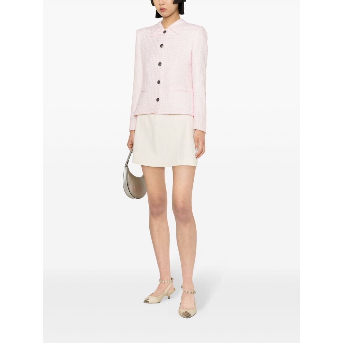 Alessandra Rich Jackets Powder Jackets Alessandra Rich White Smoke