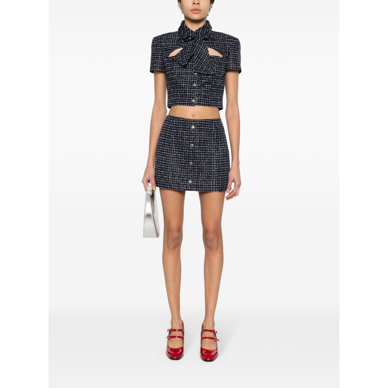 Alessandra Rich Skirts Blue Skirts Alessandra Rich White Smoke