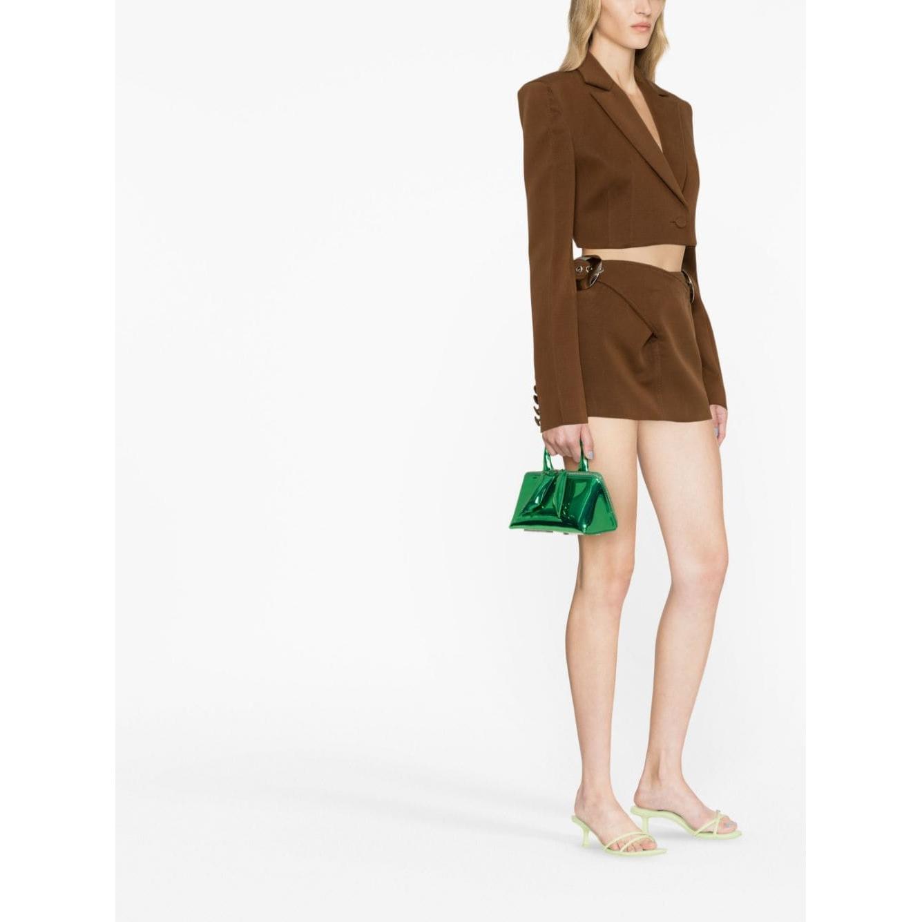 The Attico Mini Friday Belt Bag In Green Shoulder The Attico White Smoke