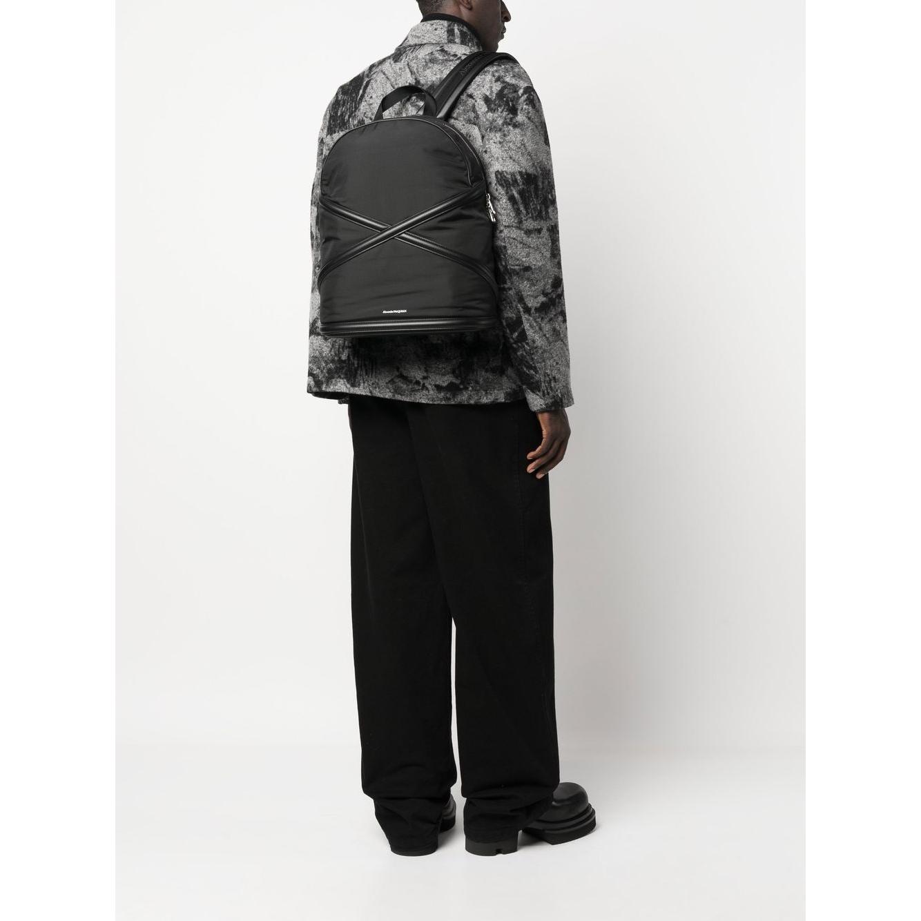 Alexander McQueen The Harness Logo Backpack Backpacks Alexander Mcqueen Black