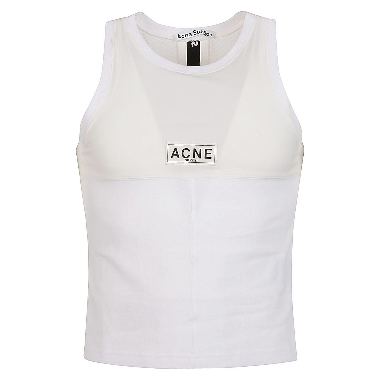 Acne Studios Top White Topwear Acne Studios Light Gray