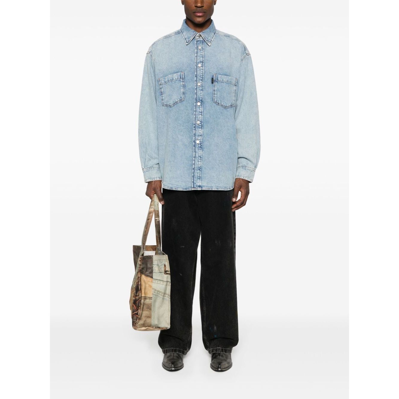 Haikure Shirts Denim Shirts Haikure White Smoke