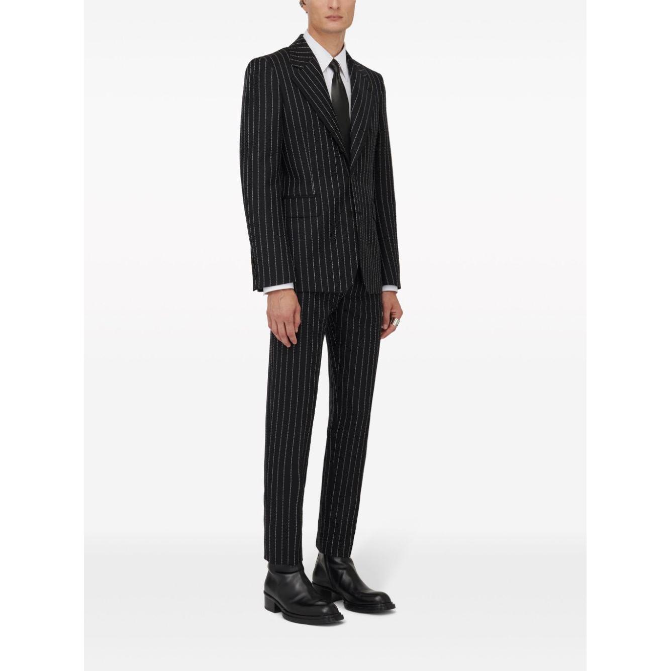 Alexander McQueen pinstriped single-breasted blazer Jackets Alexander Mcqueen Black