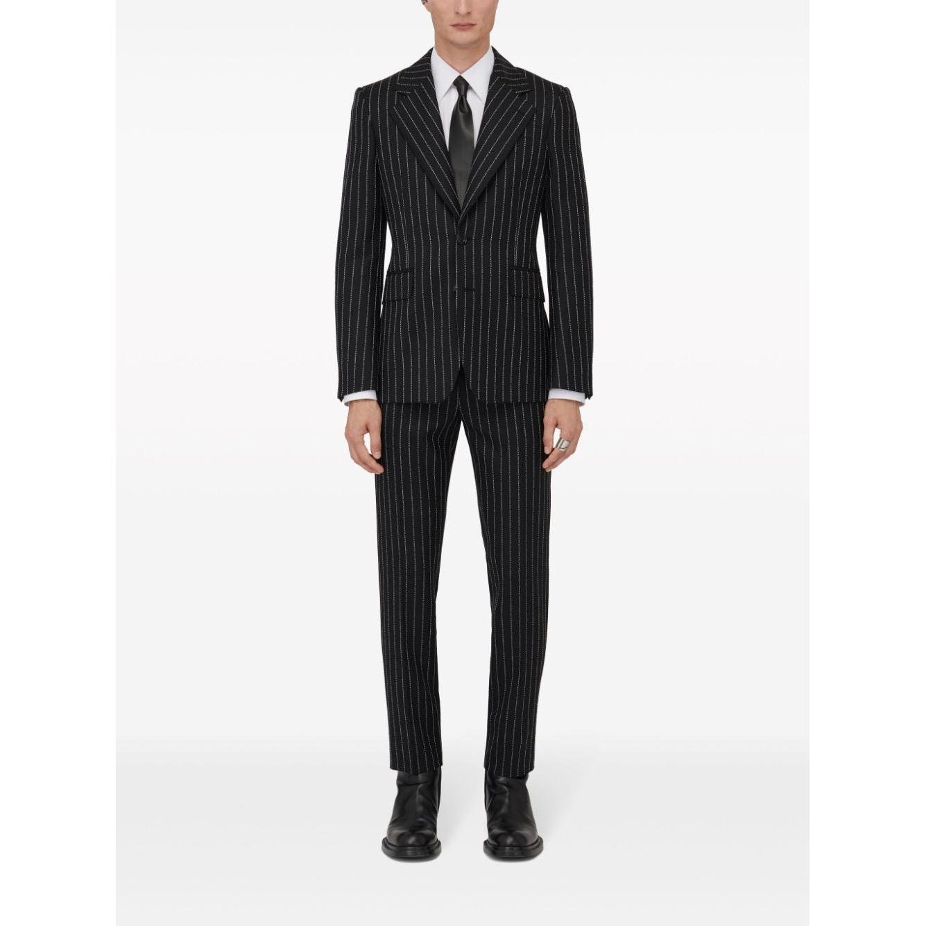 Alexander McQueen pinstriped single-breasted blazer Jackets Alexander Mcqueen Black