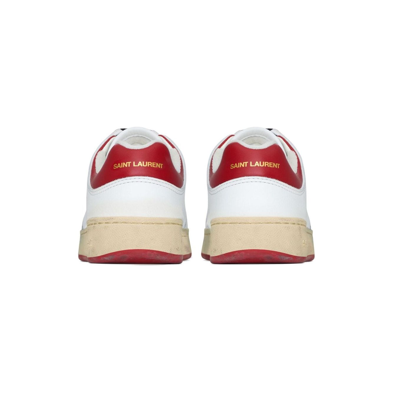 Saint Laurent Leather Men Sneakers White Sneakers Saint Laurent Light Gray
