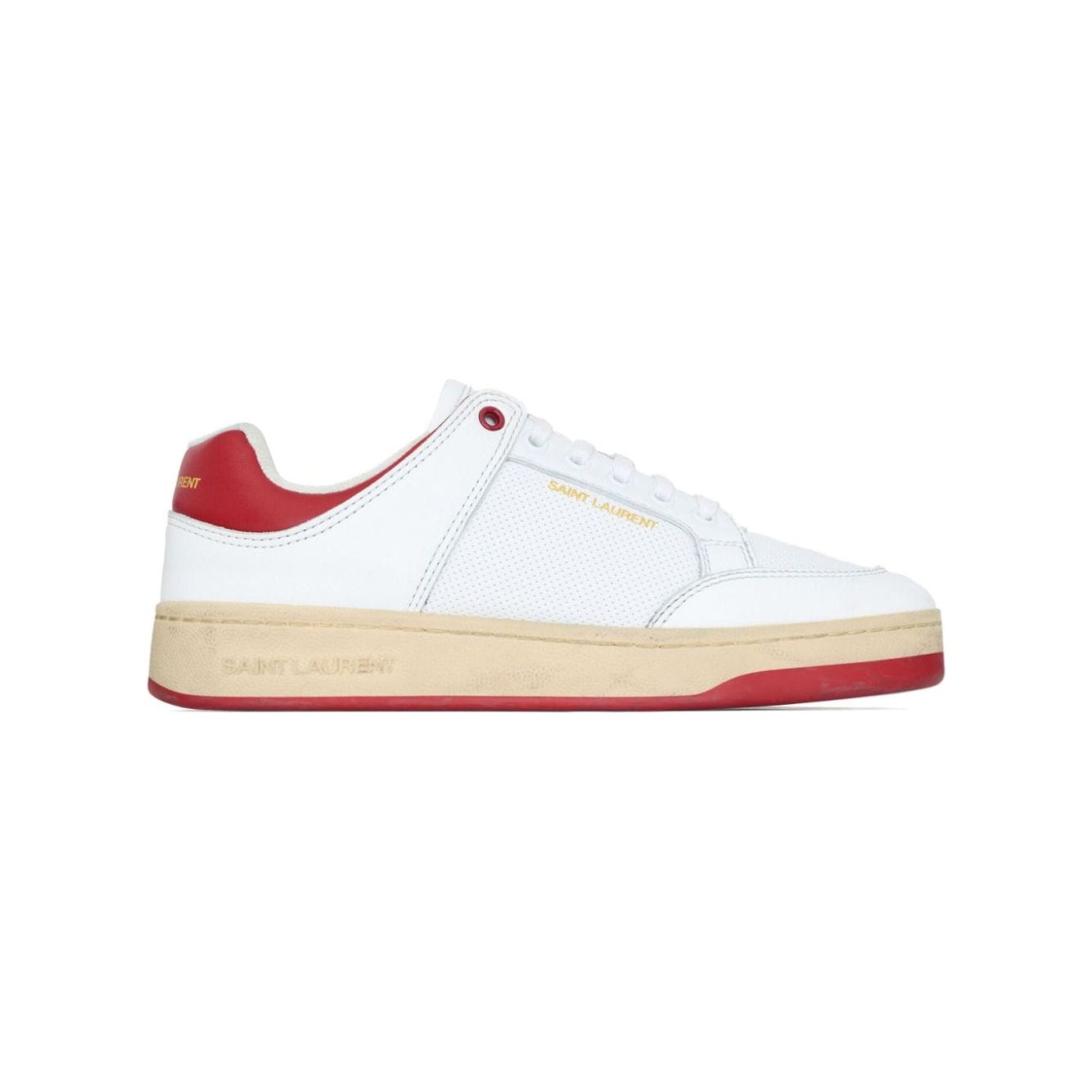 Saint Laurent Leather Men Sneakers White Sneakers Saint Laurent Antique White