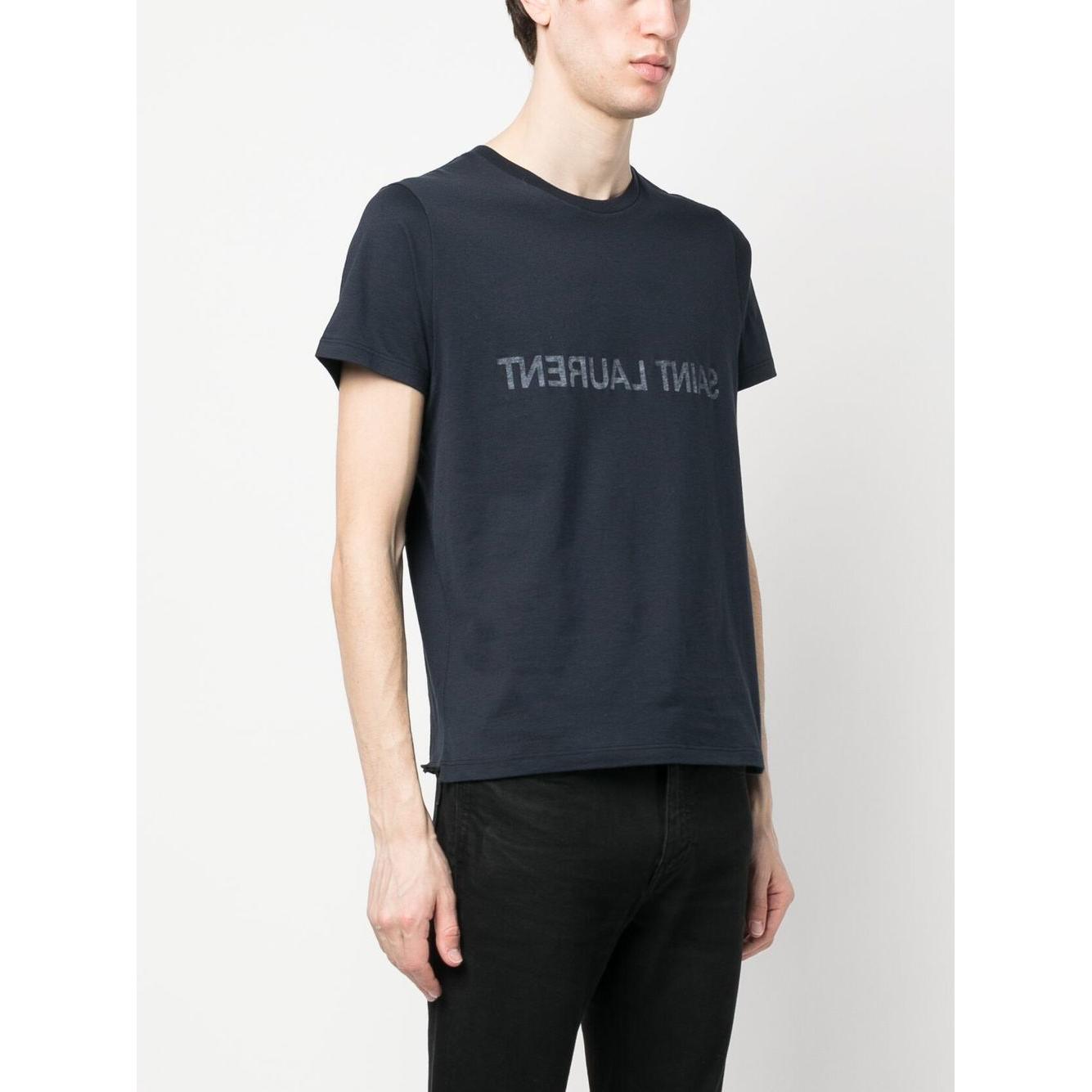 Saint Laurent T-shirts and Polos Blue Topwear Saint Laurent Beige