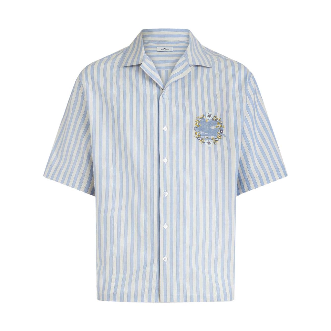 Etro Shirts Clear Blue Shirts Etro Light Gray