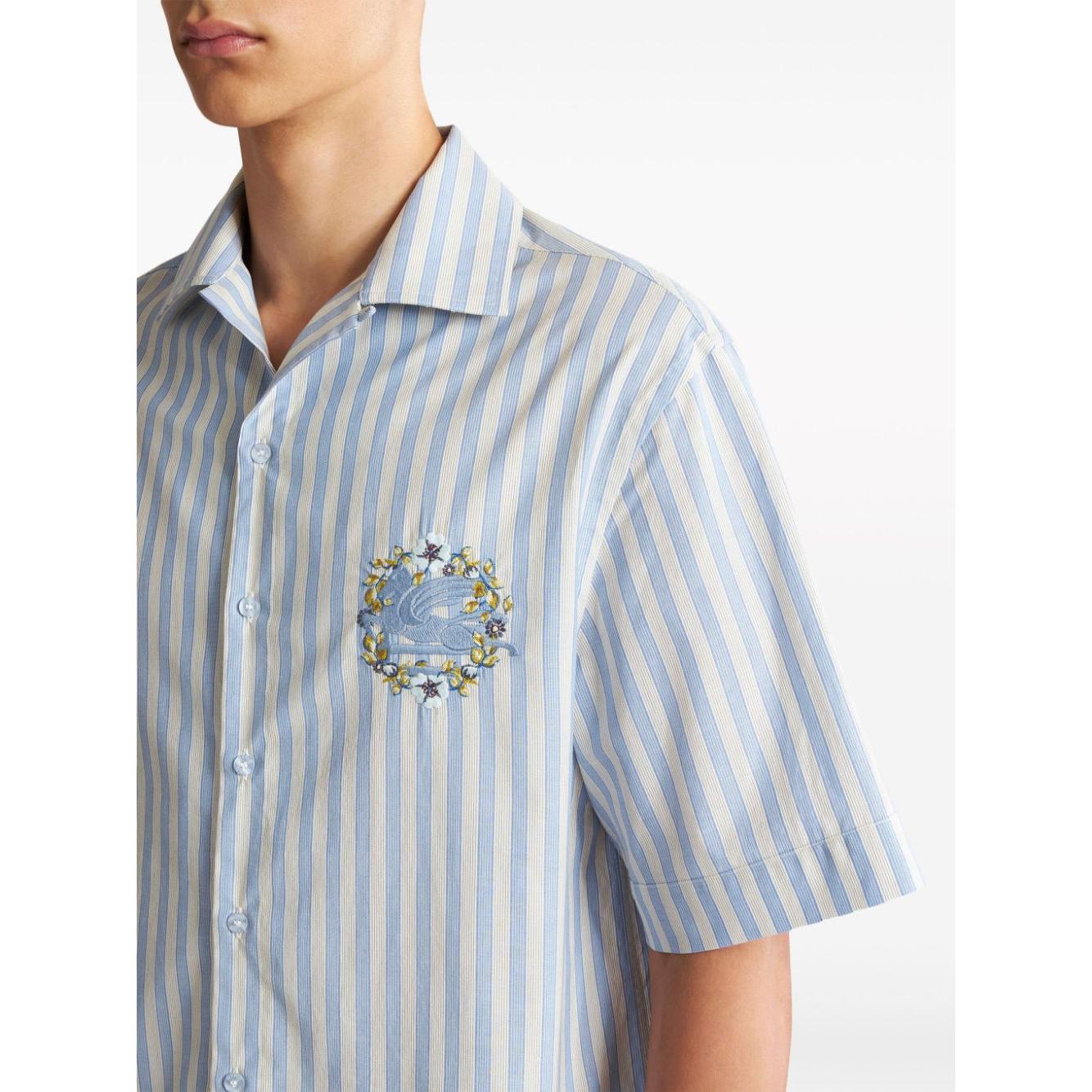 Etro Shirts Clear Blue Shirts Etro Light Gray