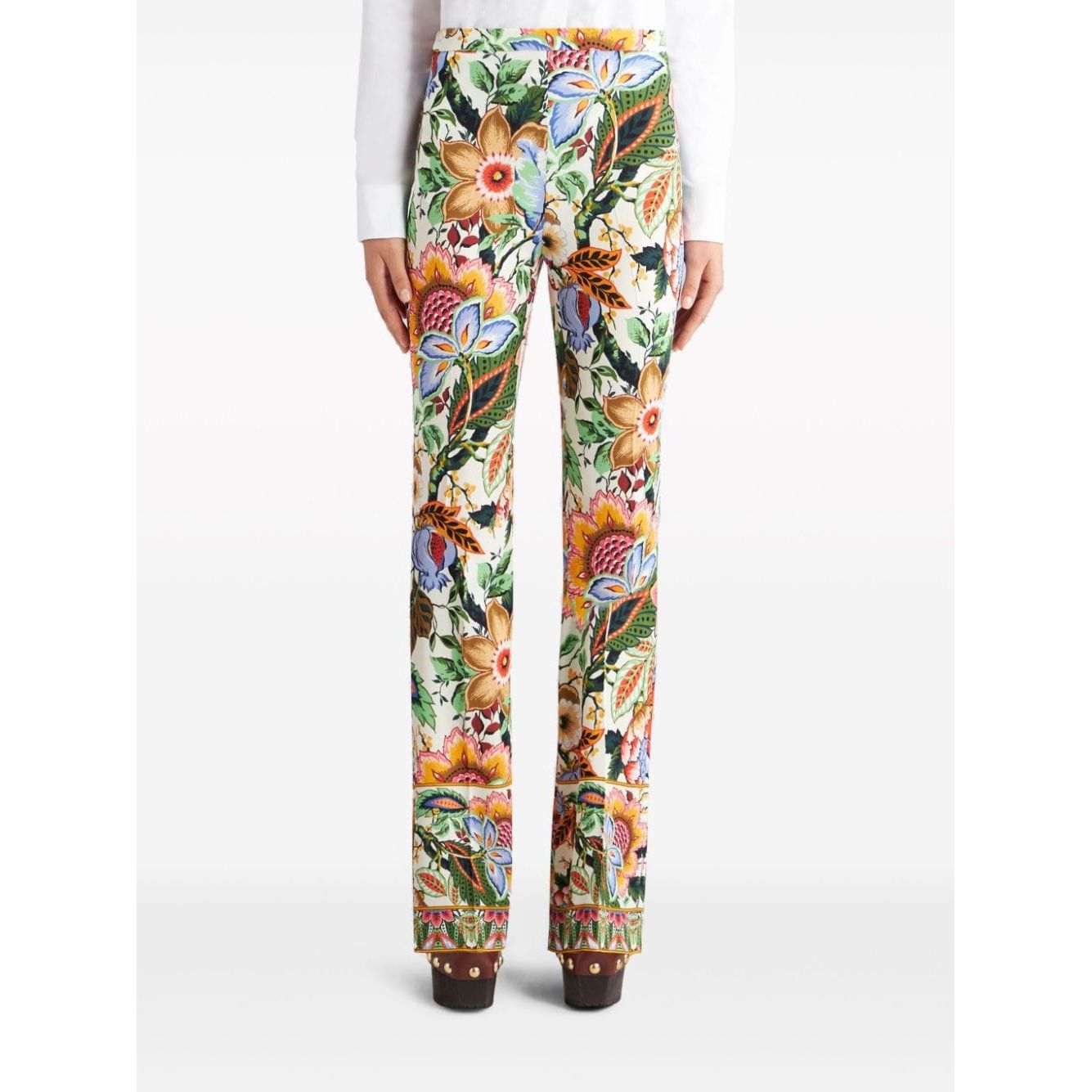 Etro Trousers White Trousers Etro White Smoke