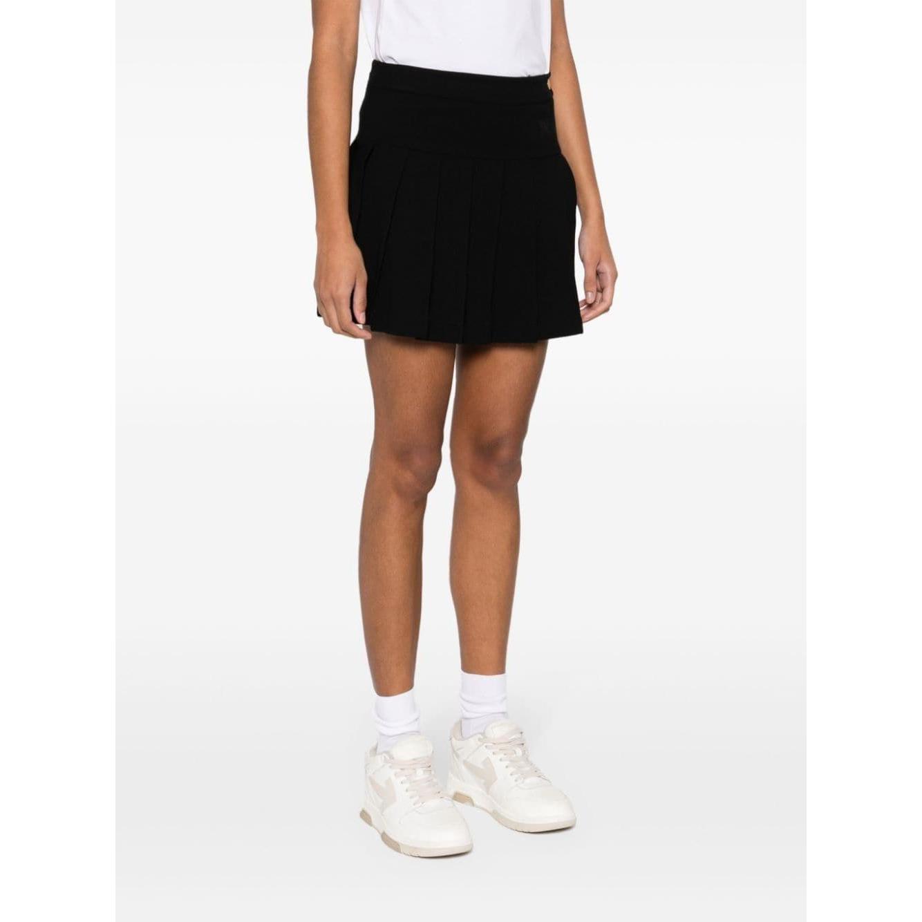 Palm Angels Skirts Black Skirts Palm Angels White Smoke