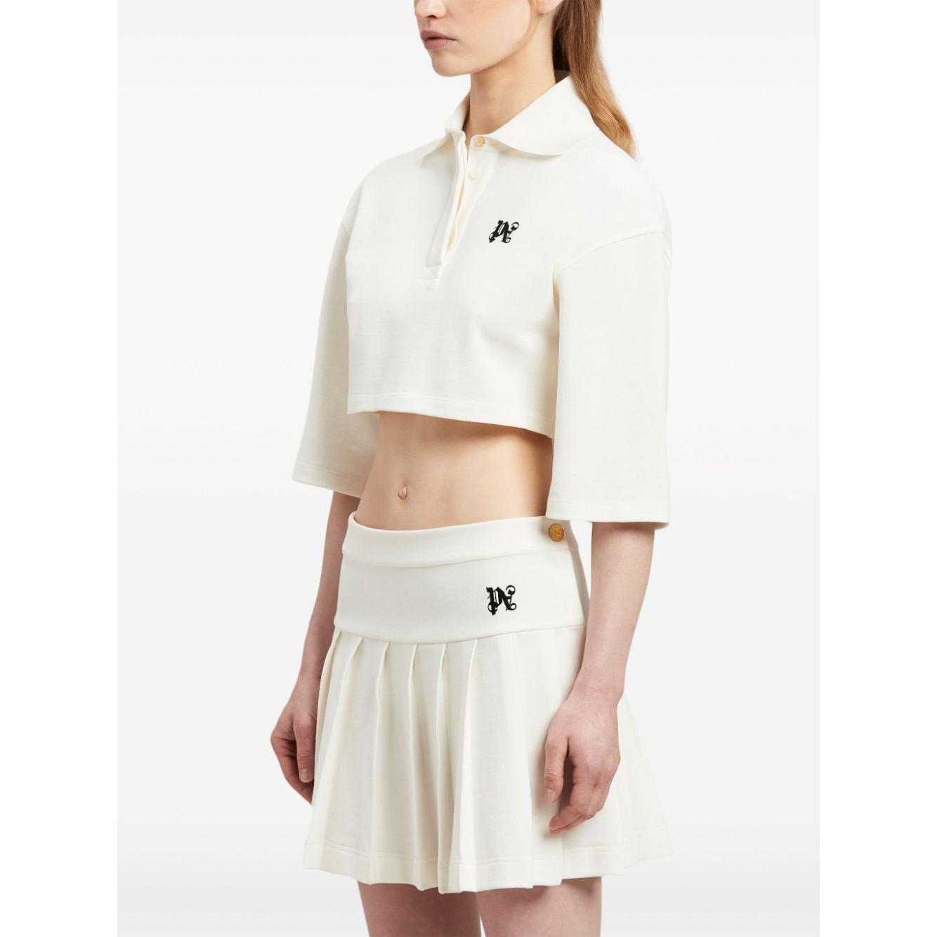 Palm Angels T-shirts and Polos White Topwear Palm Angels Beige