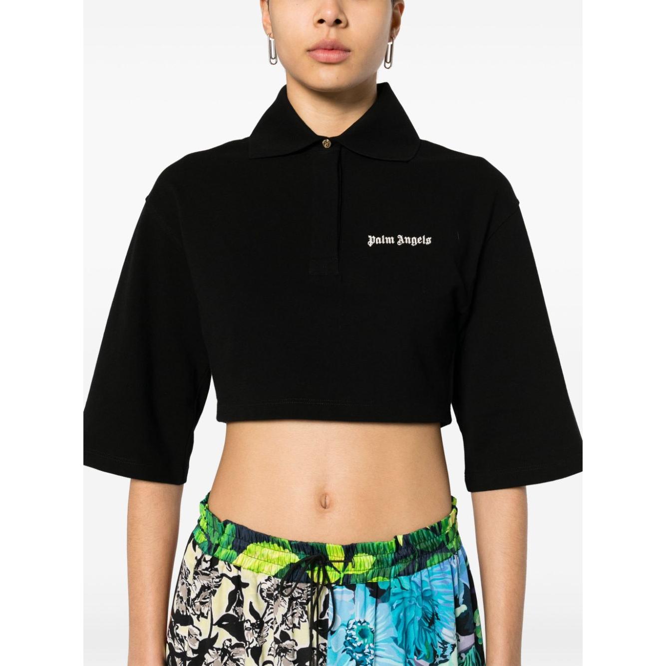 Palm Angels T-shirts and Polos Black Topwear Palm Angels Antique White