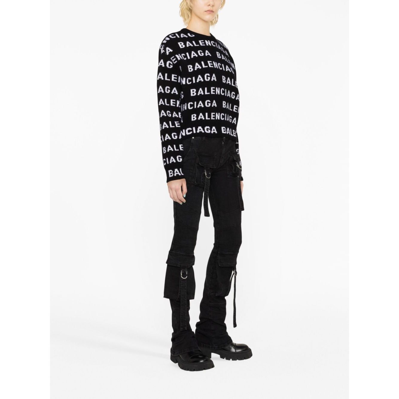 Balenciaga Logo wool sweater Topwear Balenciaga Black