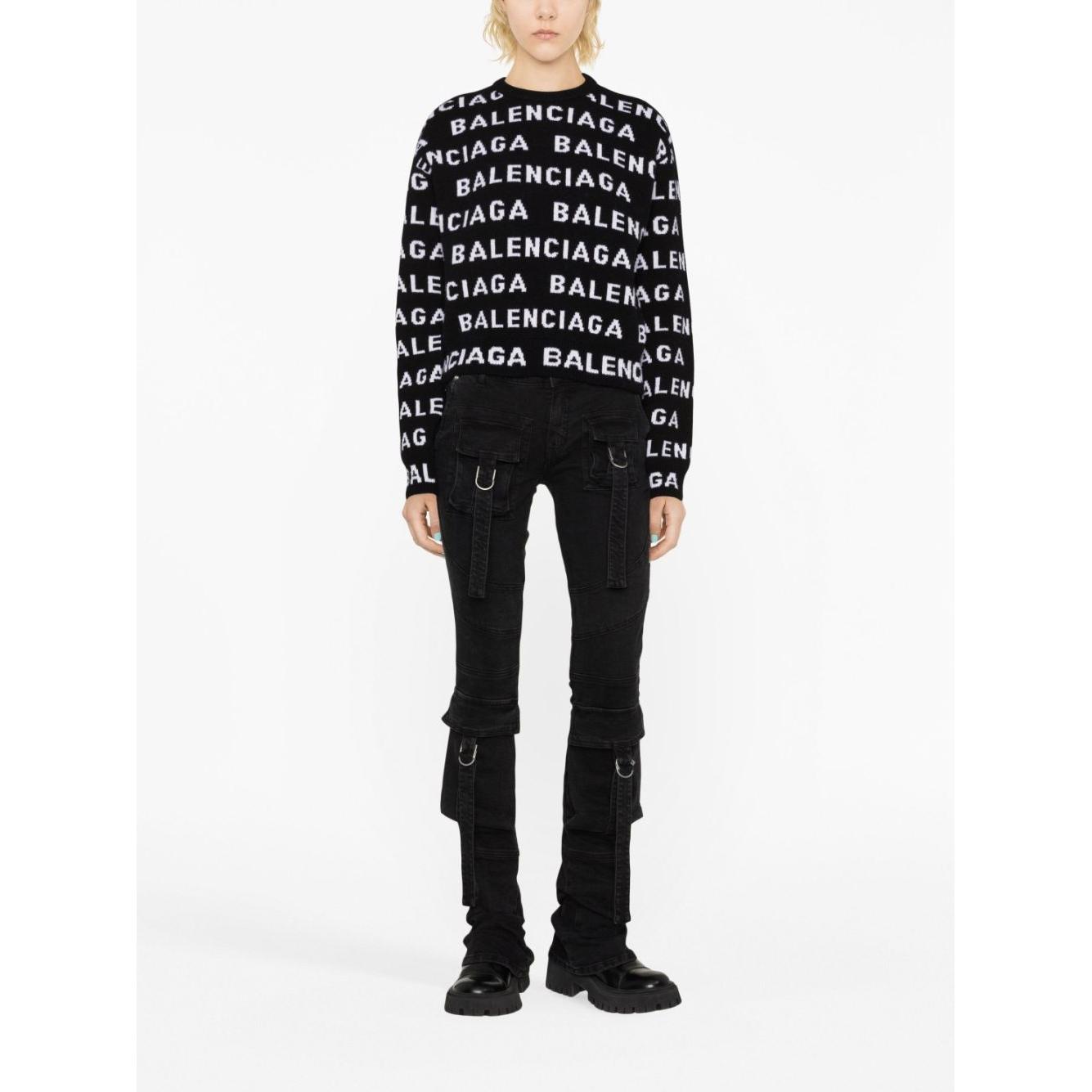 Balenciaga Logo wool sweater Topwear Balenciaga Black