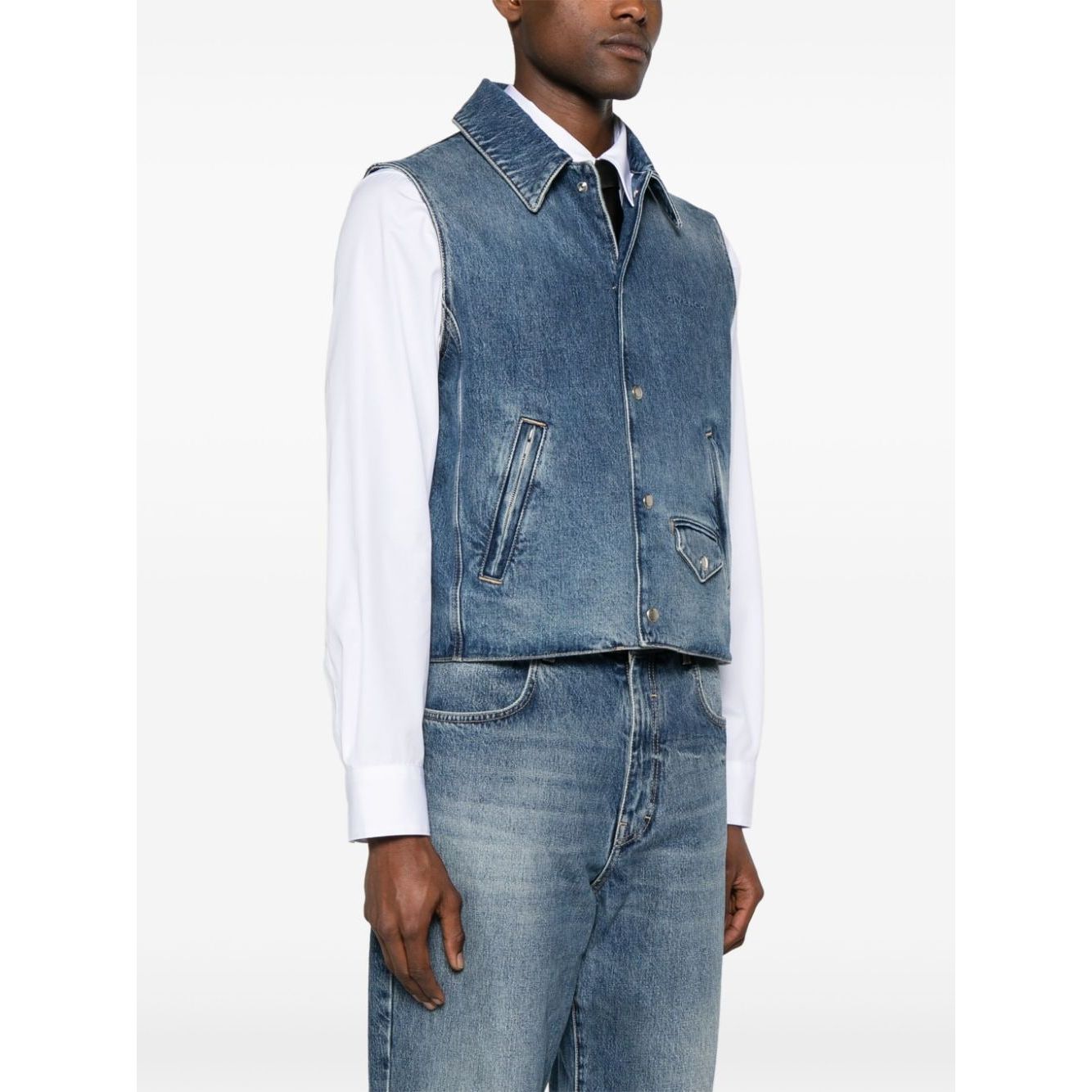 Givenchy Sweaters Blue Topwear Givenchy White Smoke