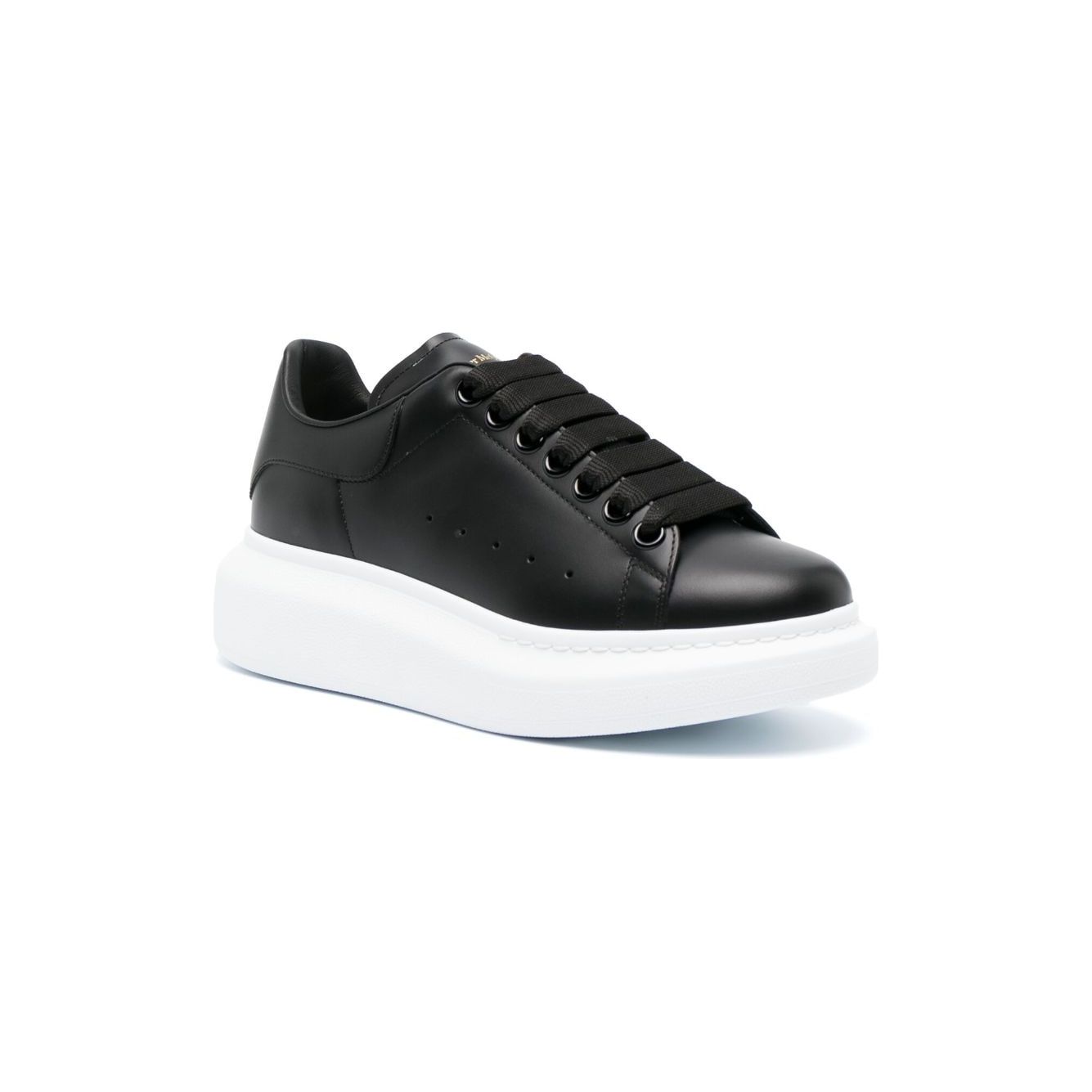 Alexander McQueen Black Leather Sneakers Sneakers Alexander Mcqueen Dark Slate Gray