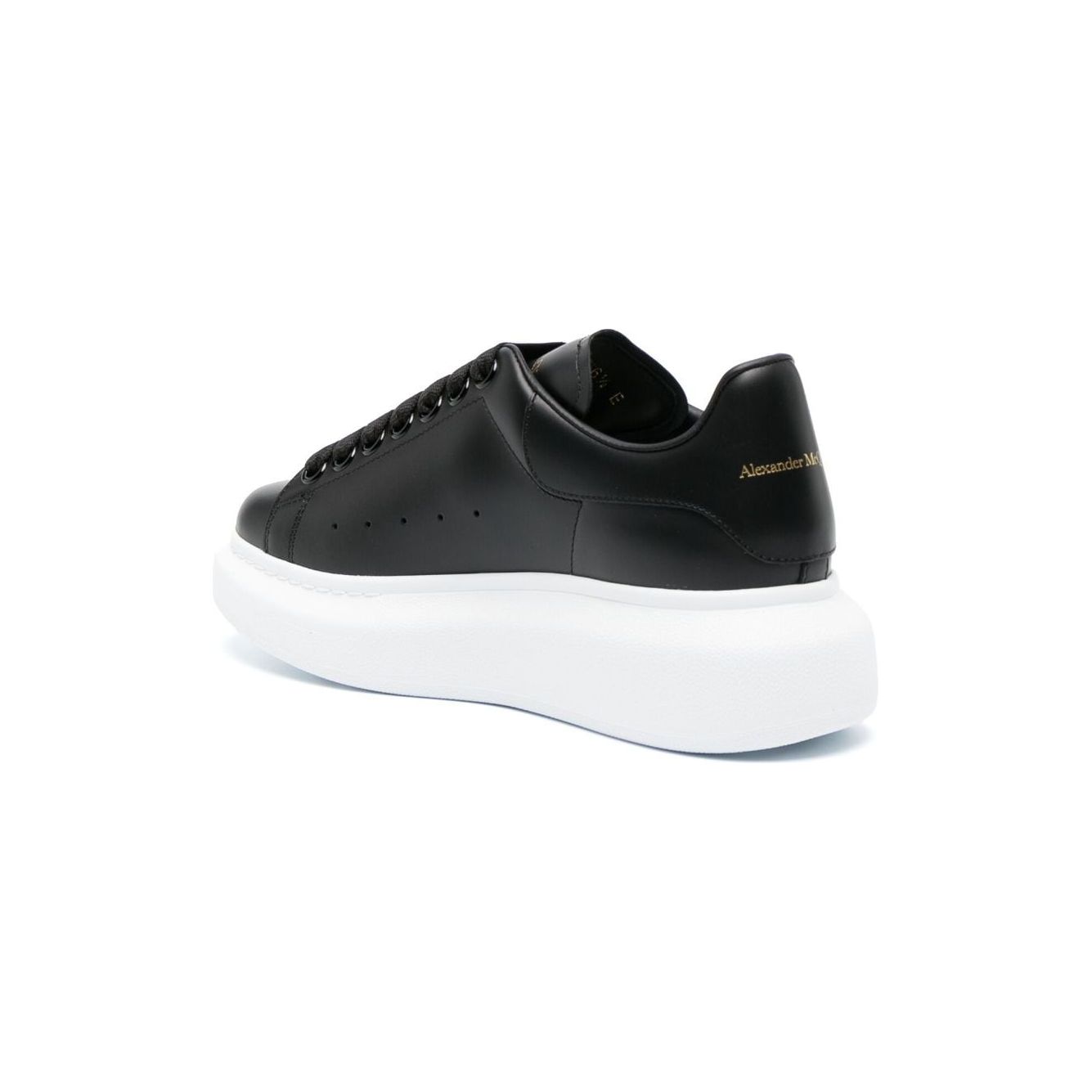 Alexander McQueen Black Leather Sneakers Sneakers Alexander Mcqueen Dark Slate Gray