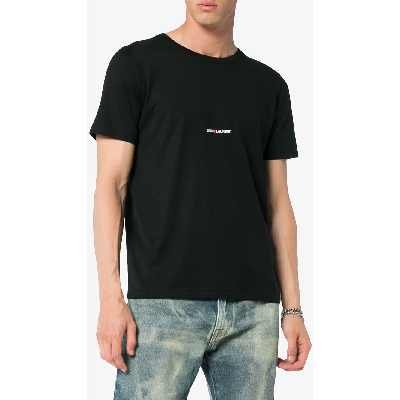 Saint Laurent T-shirts and Polos Black Topwear Saint Laurent Light Gray