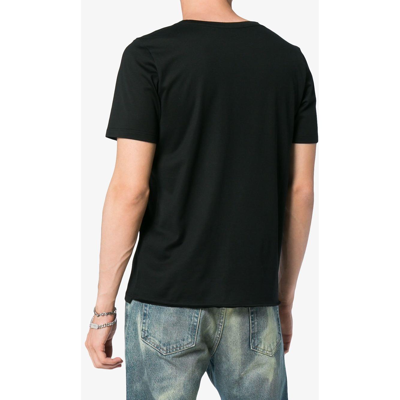 Saint Laurent T-shirts and Polos Black Topwear Saint Laurent Dark Slate Gray