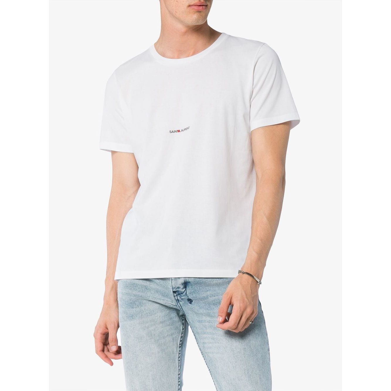 Saint Laurent T-shirts and Polos White Topwear Saint Laurent Lavender