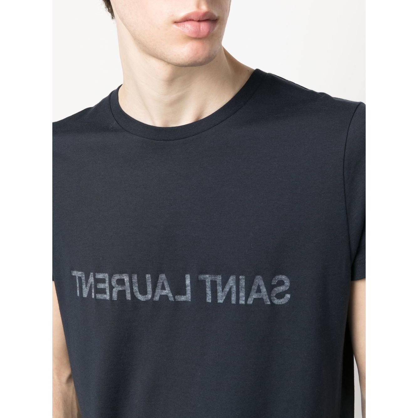 Saint Laurent T-shirts and Polos Blue Topwear Saint Laurent Dark Slate Gray