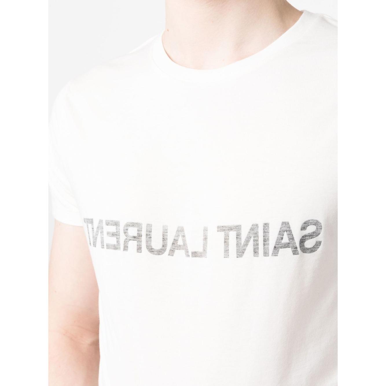Saint Laurent T-shirts and Polos White Topwear Saint Laurent White Smoke