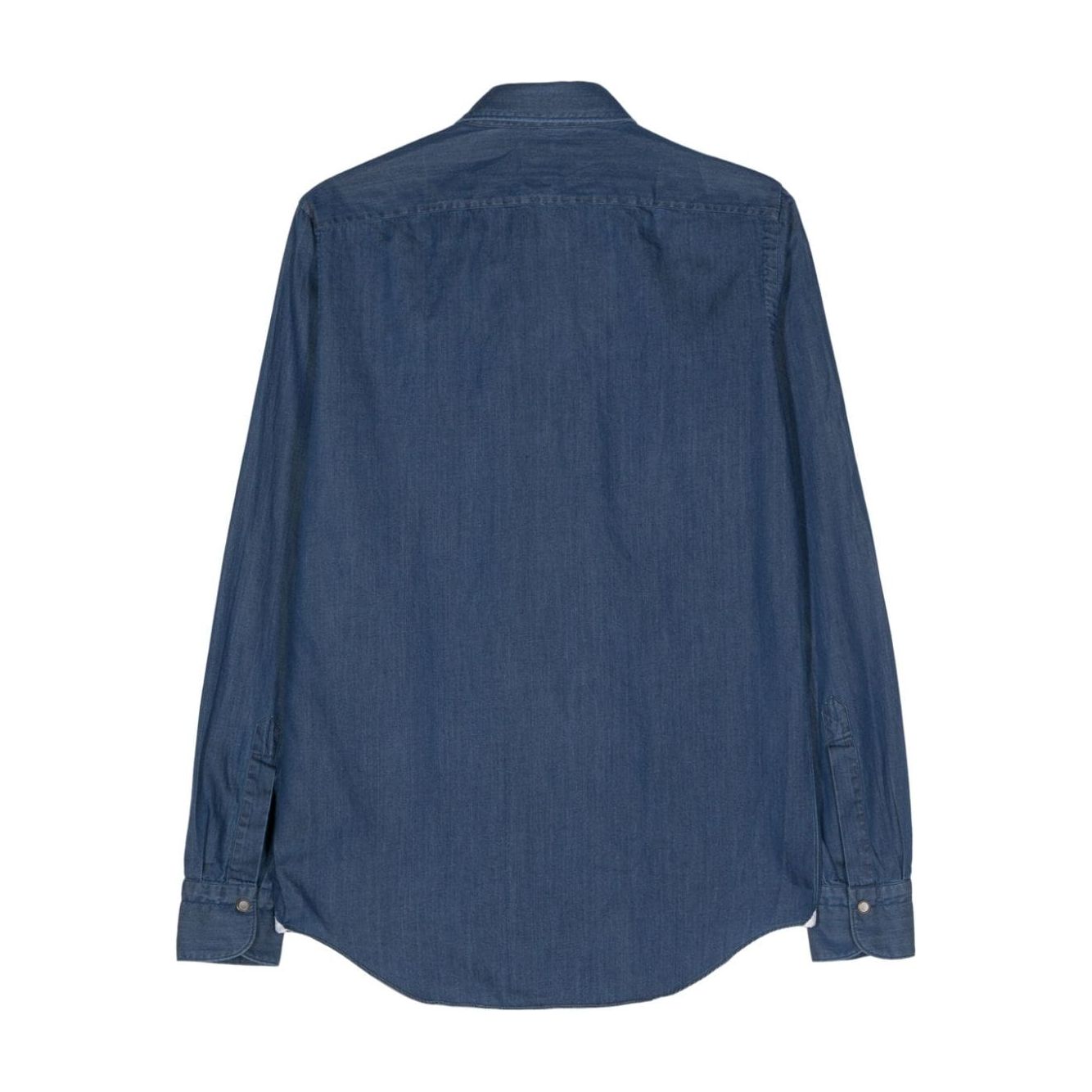 FINAMORE 1925 NAPOLI Shirts Denim Shirts Finamore 1925 Napoli Dark Slate Gray