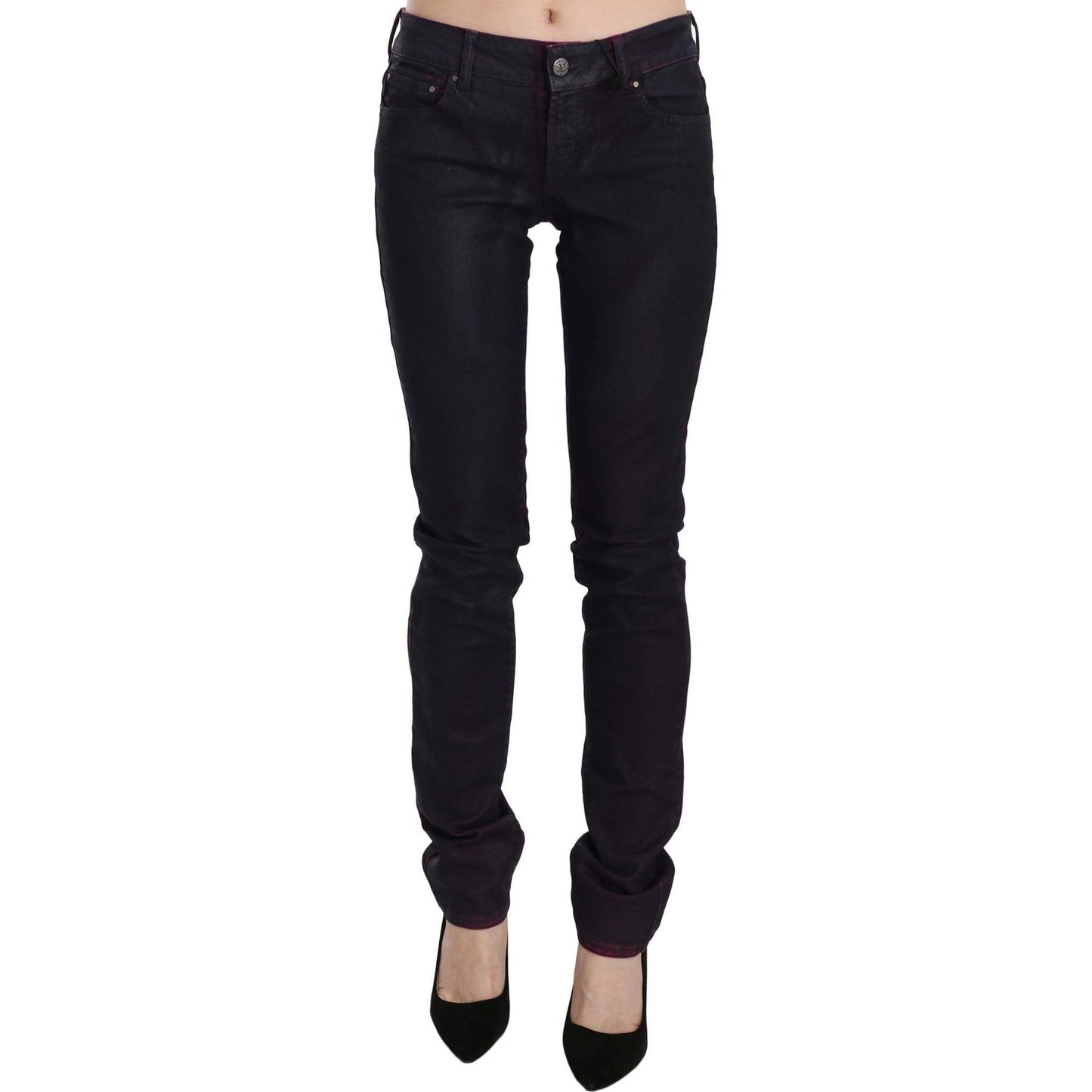 Just Cavalli Black Cotton Low Waist Skinny Denim Pants PAN70353-26