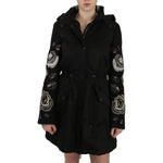 John Richmond Floral Sequined Beaded Hooded Jacket Coat JKT2341-40
