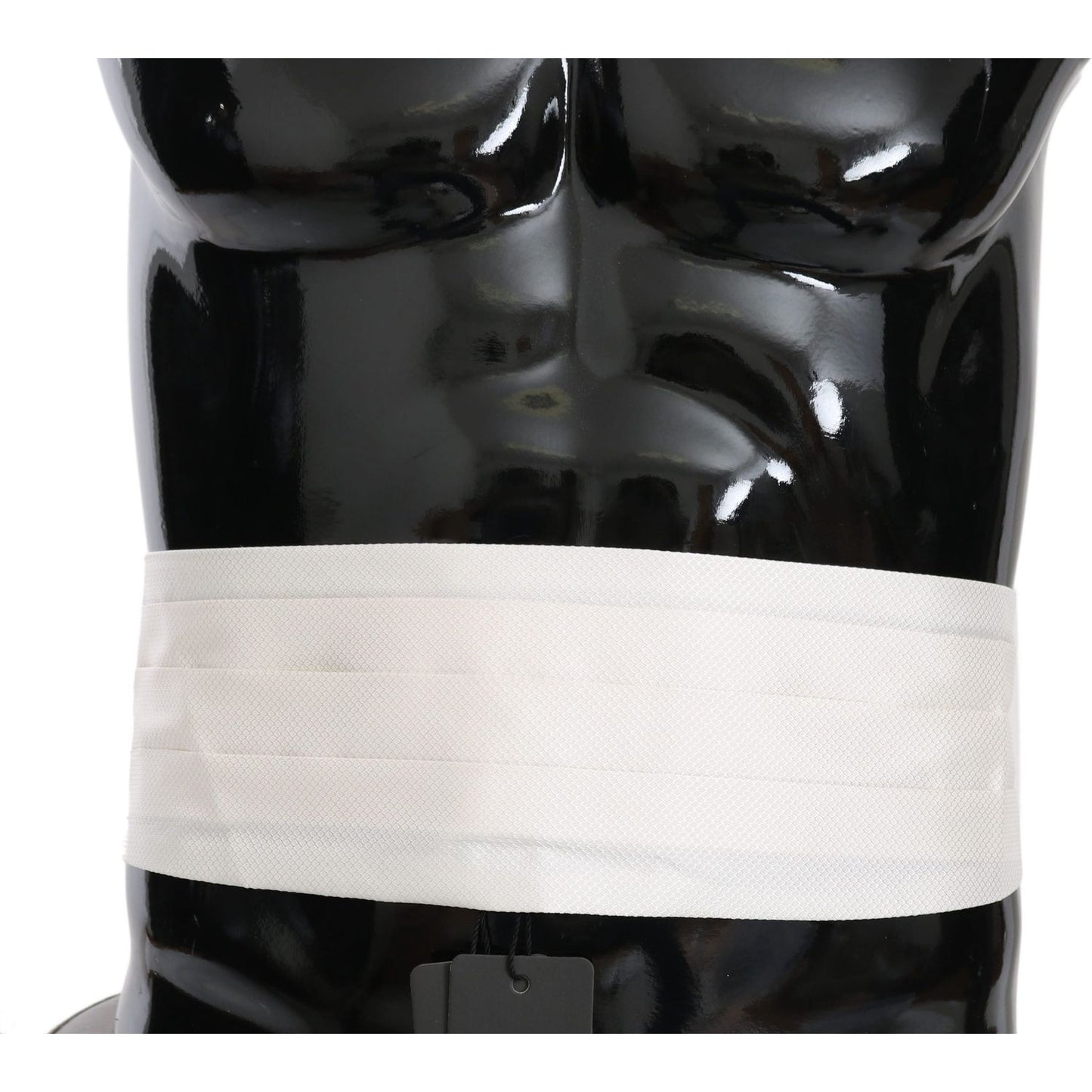 Dolce & Gabbana Elegant White Silk Cummerbund Dolce & Gabbana Dark Slate Gray