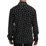 Dolce & Gabbana Black Skull Print Silk Sleepwear Shirt TSH4013-39