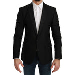 Dolce & Gabbana Black Slim Fit Coat Jacket MARTINI Blazer KOS1733-46