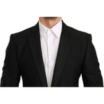Dolce & Gabbana Black Slim Fit Coat Jacket MARTINI Blazer KOS1733-46