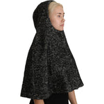 Dolce & Gabbana Gray Tweet Wool Shoulder Hat Hooded Scarf TSH4233-57