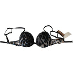 Roberto Cavalli Black Lace Reggiseno Nylon Bra Underwear BIK760-It3