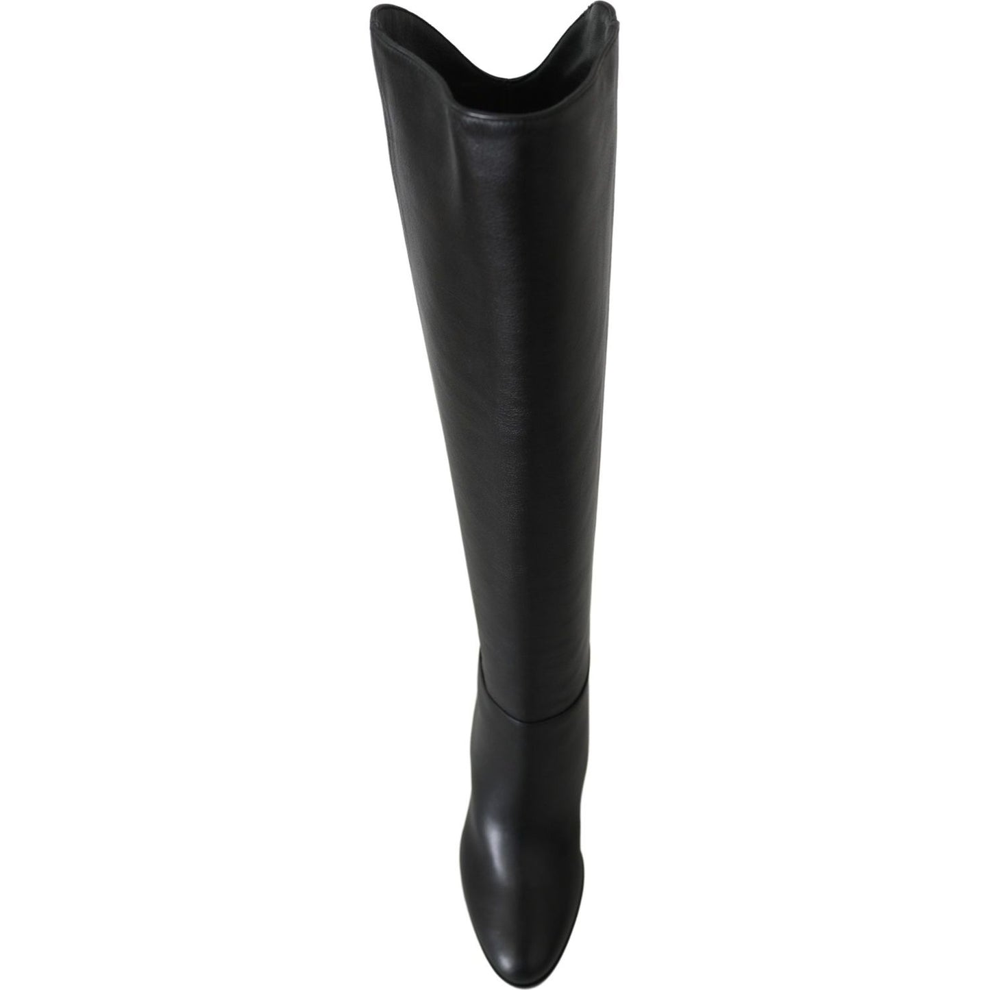 Jimmy Choo Elegant Black Calf Leather Heeled Boots Jimmy Choo Dark Slate Gray