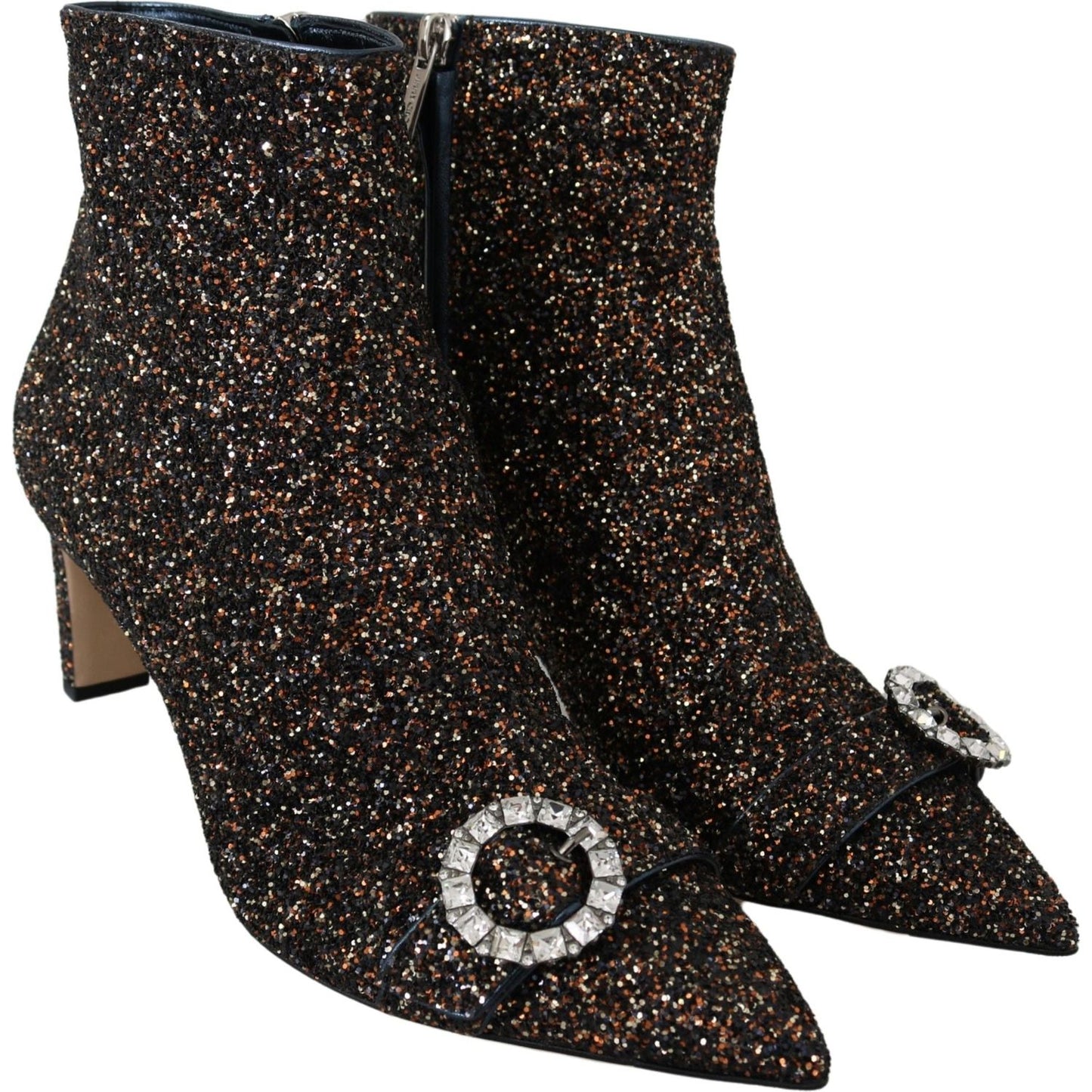 Jimmy Choo Amethyst Mix Hanover Heeled Glitter Boots Jimmy Choo Black