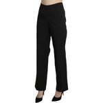 BENCIVENGA Black High Waist Straight Dress Trouser Pants PAN71324-46