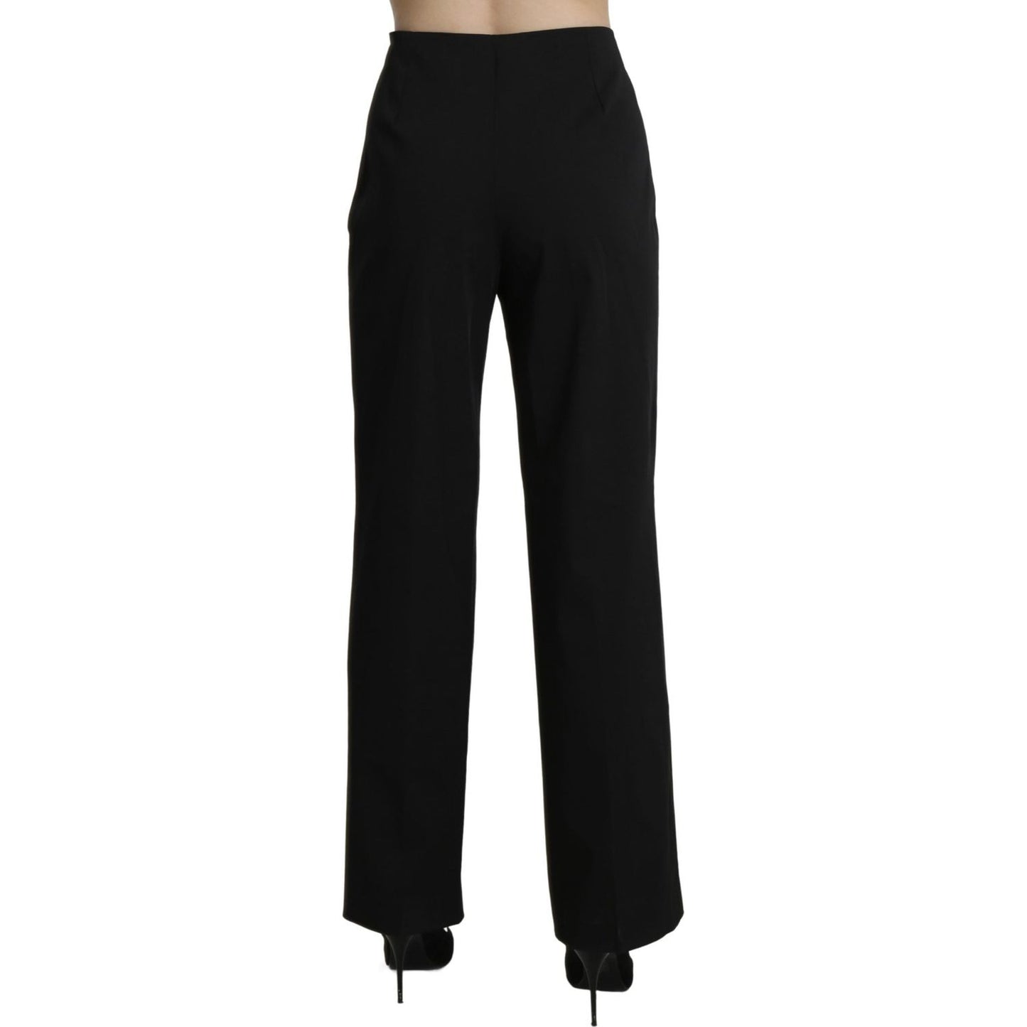 BENCIVENGA Black High Waist Straight Dress Trouser Pants PAN71324-46