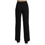 BENCIVENGA Black High Waist Straight Dress Trouser Pants PAN71324-46