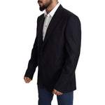 Dolce & Gabbana Black Wool Single Breasted NAPOLI Blazer KOS1829-56
